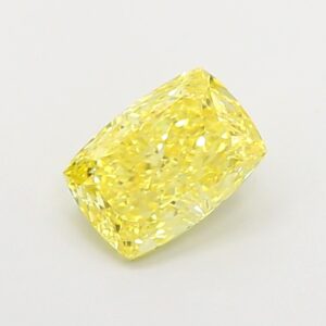 cushion 1.02ct fancy vivid yellow vs2