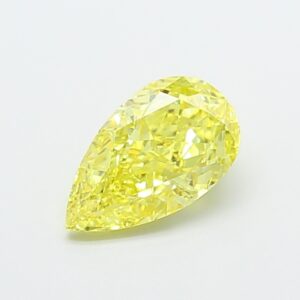 pear 1.55ct fancy vivid yellow vvs2