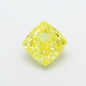 cushion 1.51ct fancy vivid yellow vs2