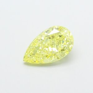 pear 1.03ct fancy intense yellow vvs2