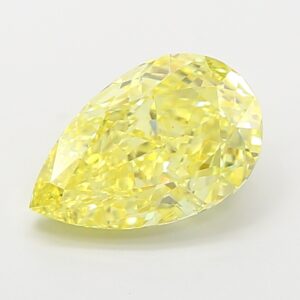 pear 2.54ct fancy intense yellow vs1