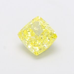 cushion 2.02ct fancy intense yellow vs1