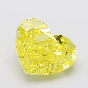 heart 6.06ct fancy vivid yellow vs1